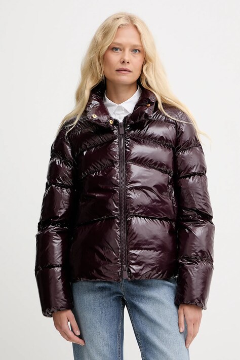 Pinko kurtka kolor bordowy zimowa 101598 A2P7