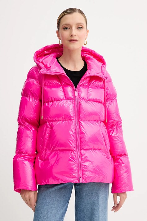 Pinko geacă culoarea violet, de iarna, 101597 A2P7