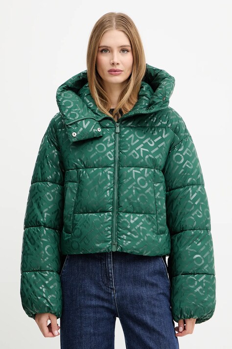 Pinko kurtka kolor zielony zimowa 105438 A2PY