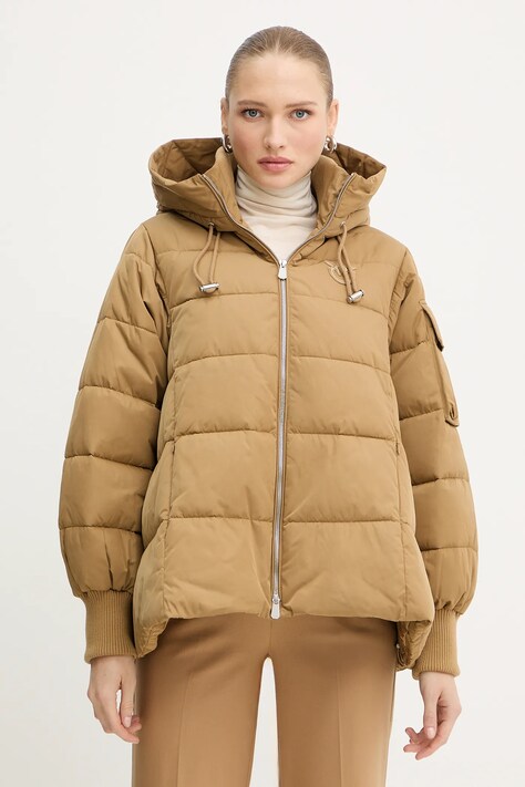 Pinko kurtka kolor zielony zimowa 105384 A2PE