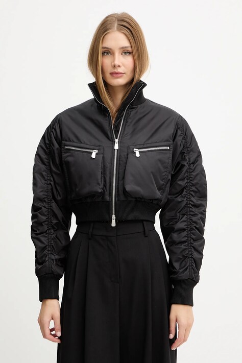 Pinko geacă bomber culoarea negru, de iarnă, 105339 A2OI
