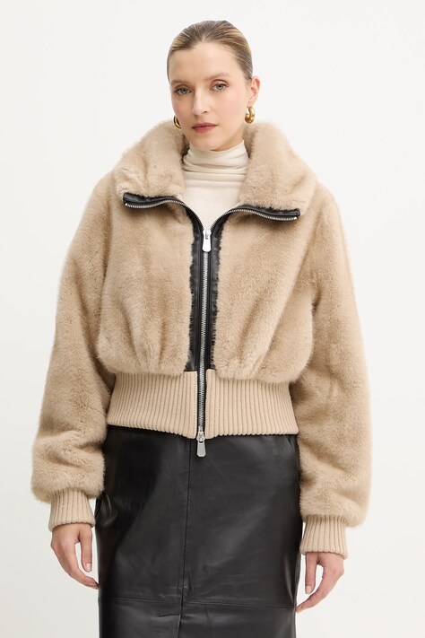 Pinko geacă culoarea bej, de tranzitie, oversize, 105399 A2PI