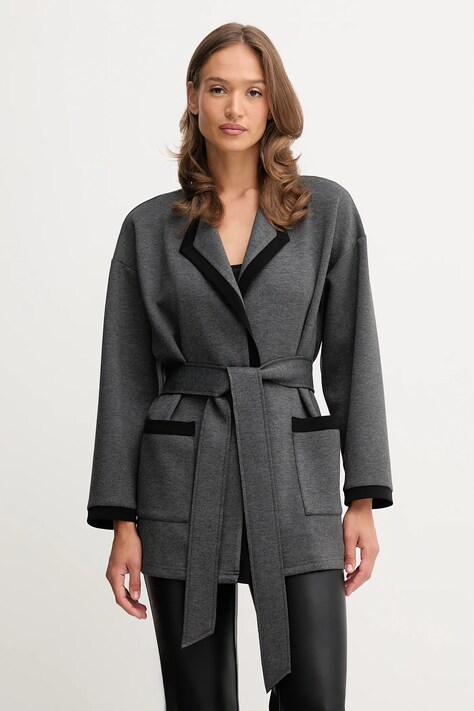 Joseph Ribkoff legginsy lounge z domieszką wełny damski kolor szary 253223