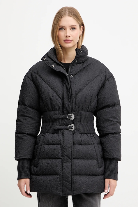 Péřová bunda Versace Jeans Couture černá barva, zimní, 79HAUD15 CQ15D