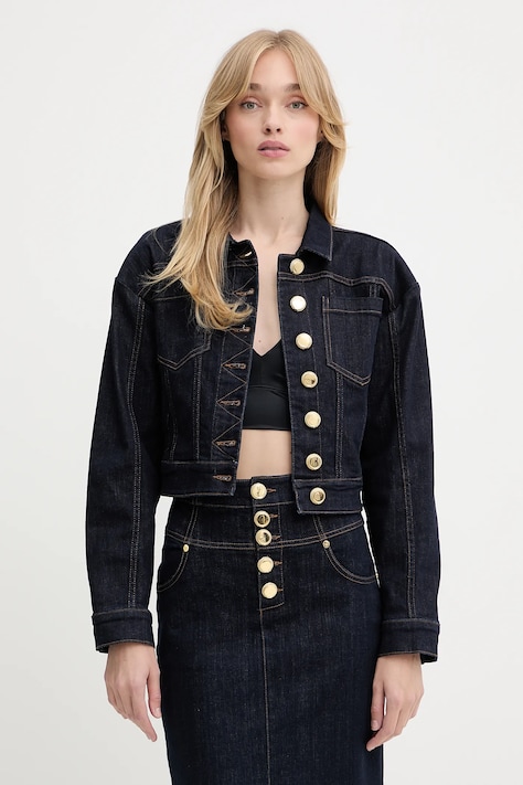 Marciano Guess kurtka jeansowa KYLIE kolor granatowy przejściowa oversize 5YGN10 7347A
