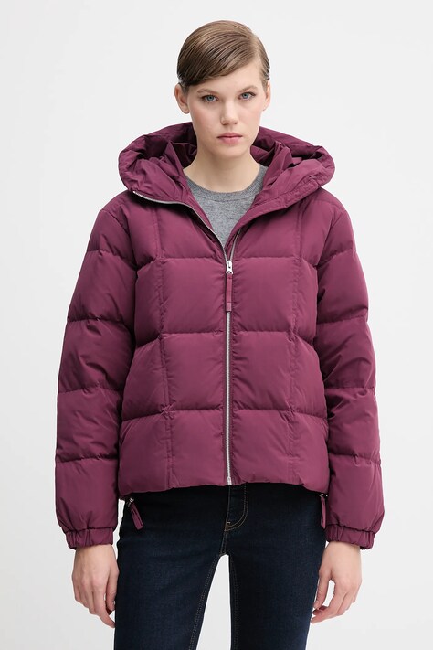 Пухова куртка United Colors of Benetton колір фіолетовий зимова oversize 22T6DN086