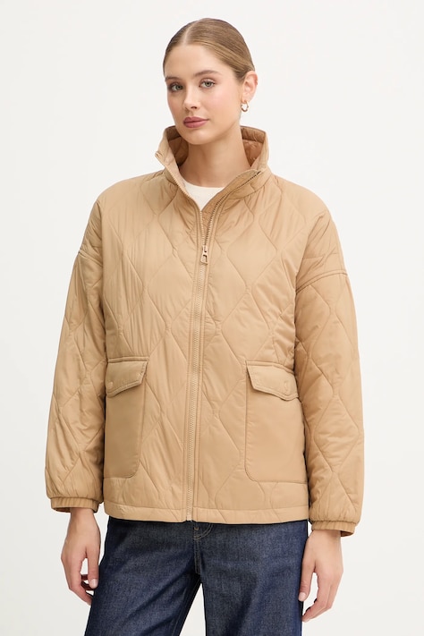 Jakna United Colors of Benetton boja: zelena, za prijelazno razdoblje, oversize, 2YRYDN080