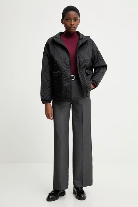 United Colors of Benetton kurtka kolor czarny przejściowa oversize 2YRYDN080