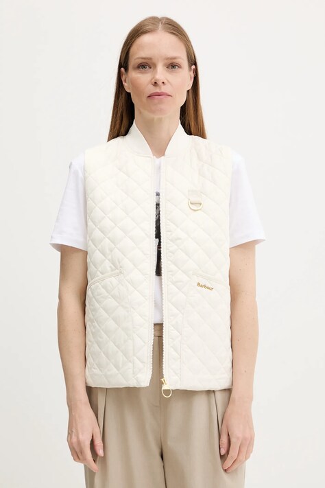 Barbour vestă ROSALIE culoarea bej, de tranziție, LGI0200
