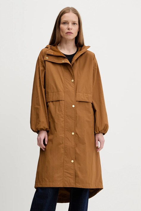 Barbour kurtka NABOO kolor brązowy przejściowa oversize LSP0241