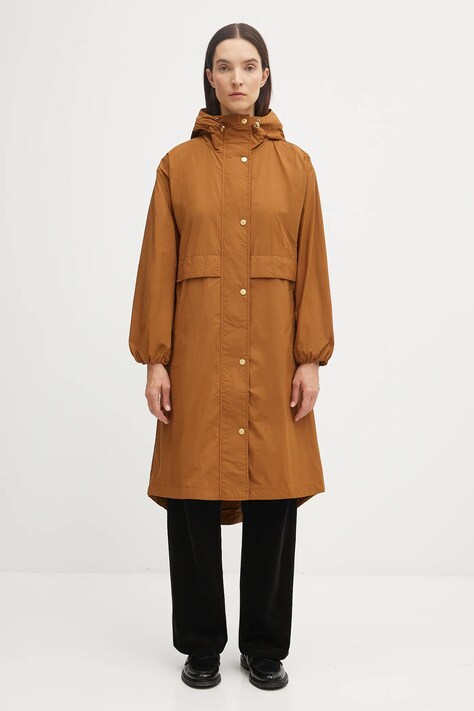 Barbour kurtka NABOO kolor brązowy przejściowa oversize LSP0241