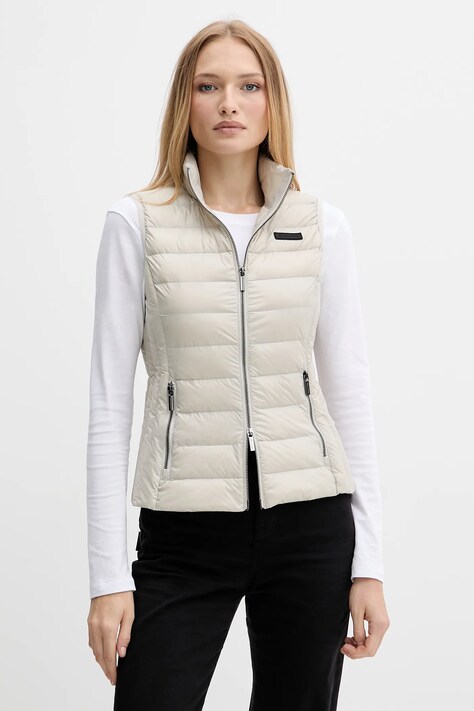 Armani Exchange bezrękawnik puchowy kolor beżowy przejściowy XW001921 AF18757
