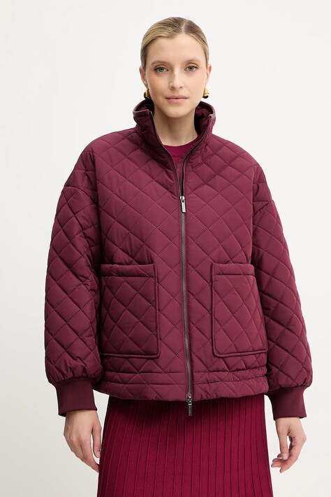Bunda Armani Exchange vínová barva, přechodná, oversize, XW000683 AF16200