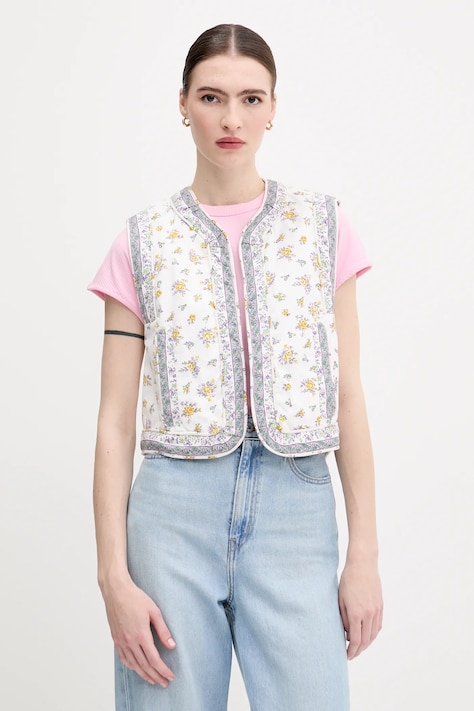 Pepe Jeans bezrękawnik dwustronny damski kolor beżowy przejściowy PL402604
