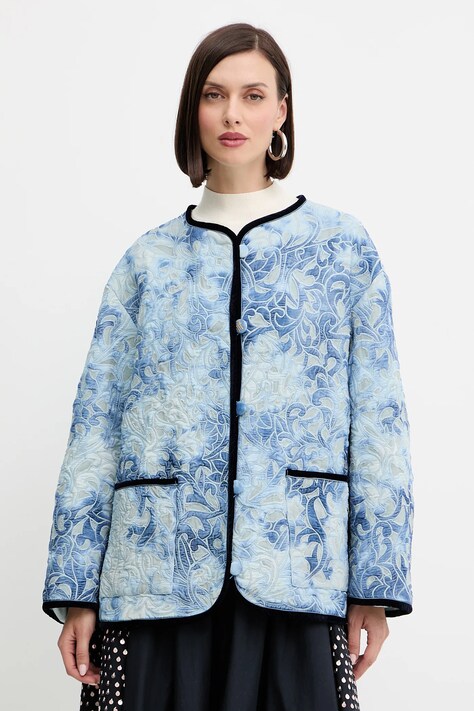 Forte Forte kurtka kolor niebieski przejściowa oversize 14022.my.coat
