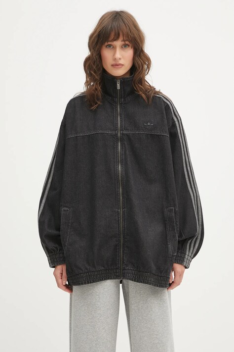 Τζιν μπουφάν adidas Originals Denim Os TT χρώμα: μαύρο, JY2897