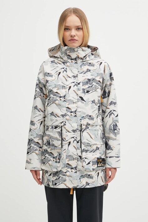 Columbia geacă High Cascades Interchang culoarea bej, de tranzitie, oversize, 2141501