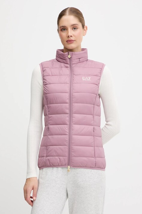 Безрукавка EA7 Emporio Armani колір рожевий перехідна AF12477.7W000472