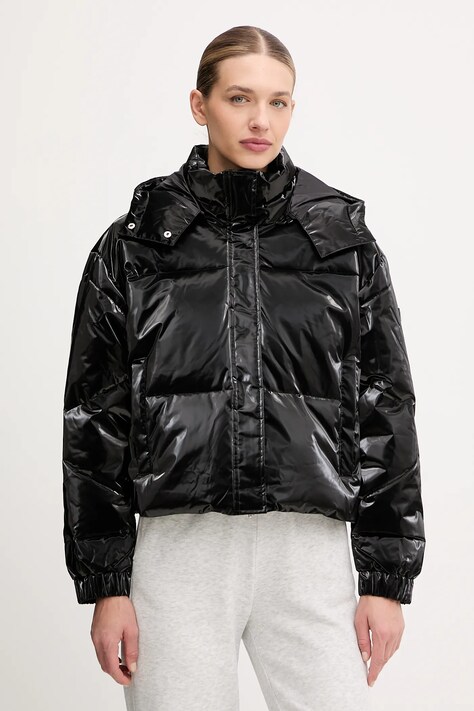 Jakna EA7 Emporio Armani boja: crna, za zimu, oversize, AF14805.7W000808