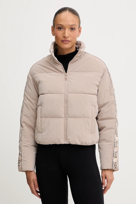 Μπουφάν Guess χρώμα: μπεζ, V5BL11 WGYC2