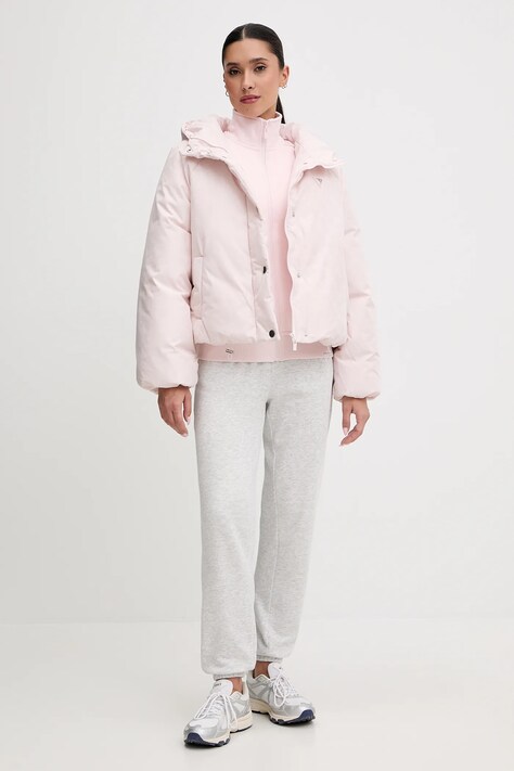 Guess kurtka 4G kolor różowy zimowa oversize V5BL07 WGLW2