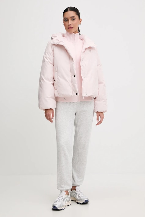 Guess geacă 4G culoarea roz, de iarnă, oversize, V5BL07 WGLW2