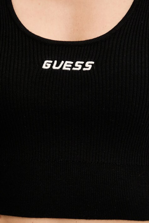 Топ з домішкою вовни Guess FLAMINIA — AW25-KUD0CJ, чорний — фото 5