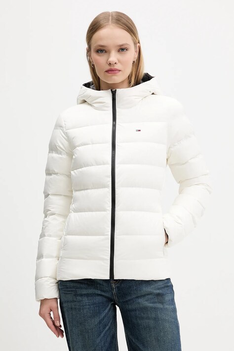 Tommy Jeans kurtka puchowa kolor biały zimowa DW0DW21617