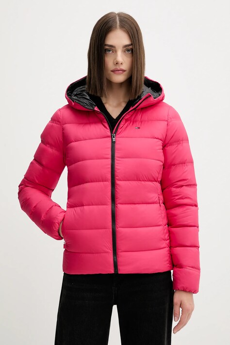 Tommy Jeans kurtka puchowa kolor czerwony zimowa DW0DW21617