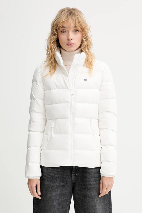 Пухова куртка Tommy Jeans колір білий зимова DW0DW21618