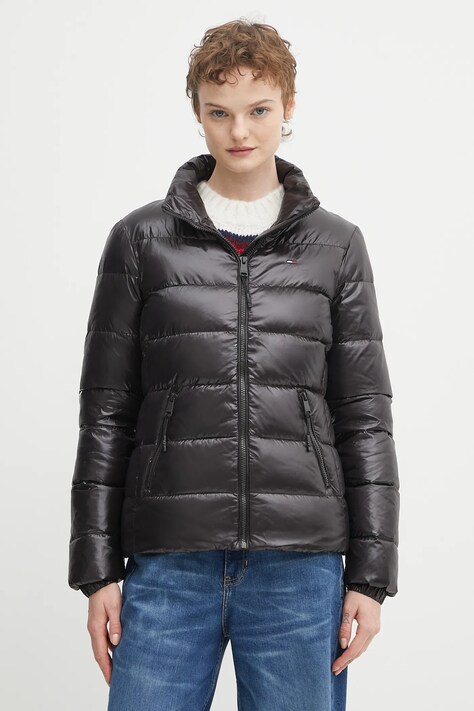 Tommy Jeans kurtka puchowa kolor czarny zimowa DW0DW21618