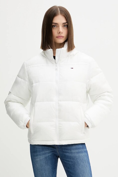 Tommy Jeans kurtka kolor biały zimowa DW0DW21619