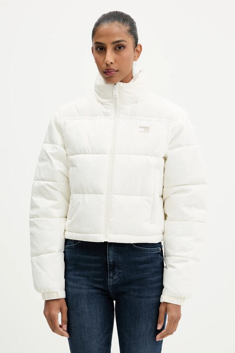 Tommy Jeans kurtka kolor beżowy zimowa DW0DW21620