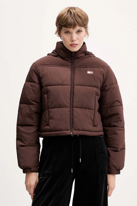 Куртка Tommy Jeans цвет коричневый зимняя DW0DW21620