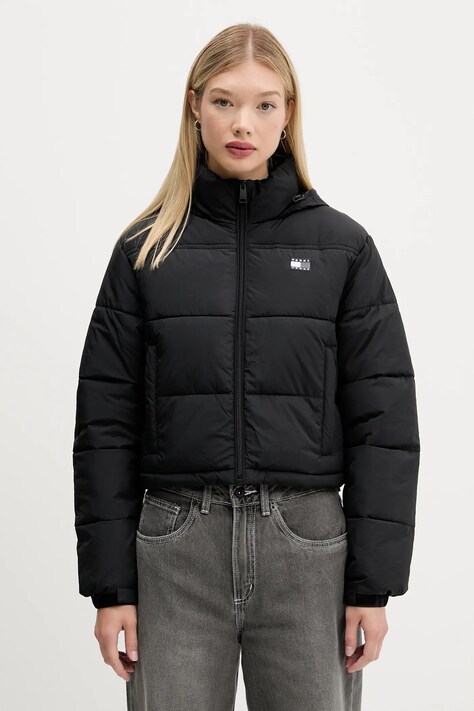 Яке Tommy Jeans в черно зимен модел DW0DW21620