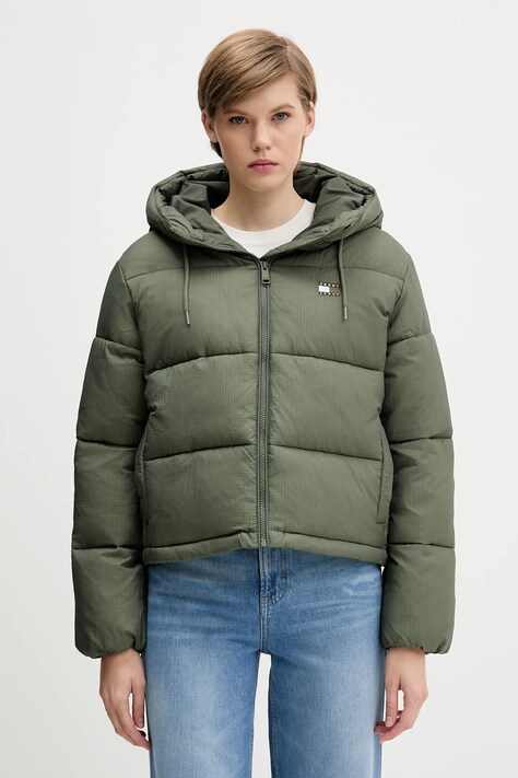 Tommy Jeans kurtka kolor zielony zimowa DW0DW21625