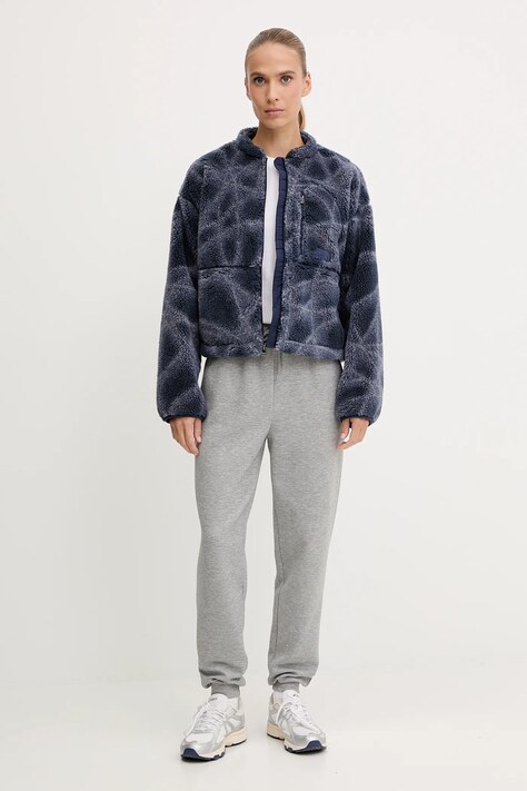 The North Face bluza polarowa Extreme Pile damska kolor granatowy wzorzysta NF0A8D5XD3O1