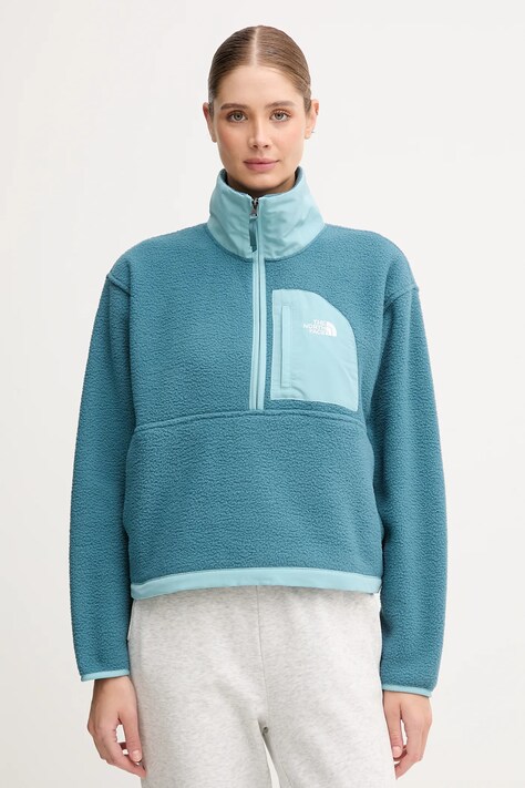 The North Face bluza Yumiori Off damska kolor zielony gładka NF0A8EV0E311