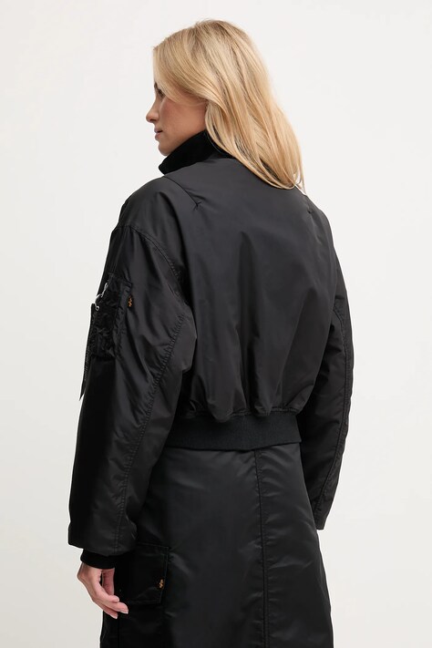 Alpha Industries kurtka bomber kolor czarny przejściowa 258010.03