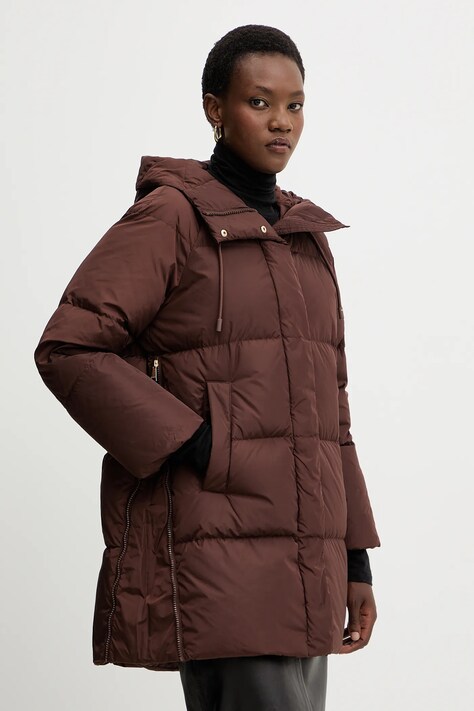 Weekend Max Mara kurtka puchowa NEWBEMBO kolor brązowy zimowa 2525496072600
