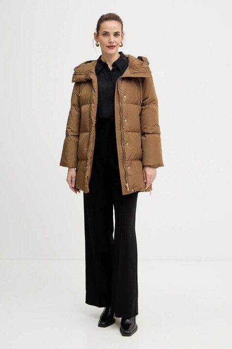 Weekend Max Mara kurtka puchowa NEWBEMBO kolor brązowy zimowa 2525496072600