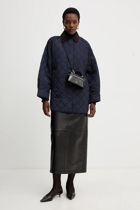 Weekend Max Mara geacă PEPATO culoarea bleumarin, de tranzitie, oversize, 2525496102600
