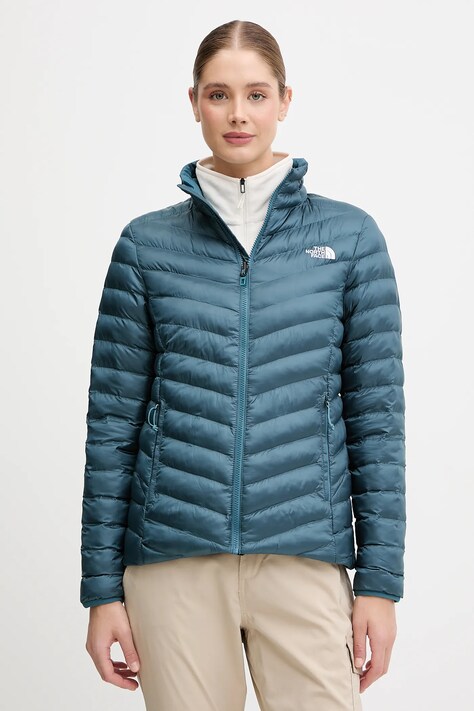 The North Face geacă Huila culoarea turcoaz, de tranziție, NF0A8DW6BQ51