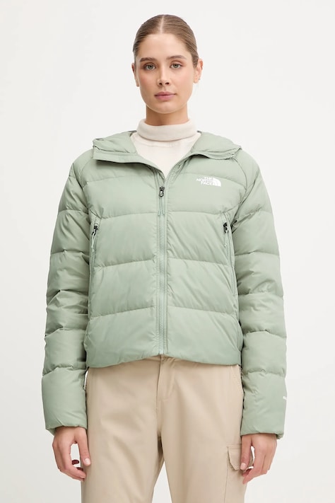 Turistická bunda The North Face Hyalite tyrkysová farba, zimná, NF0A8E75BQ11