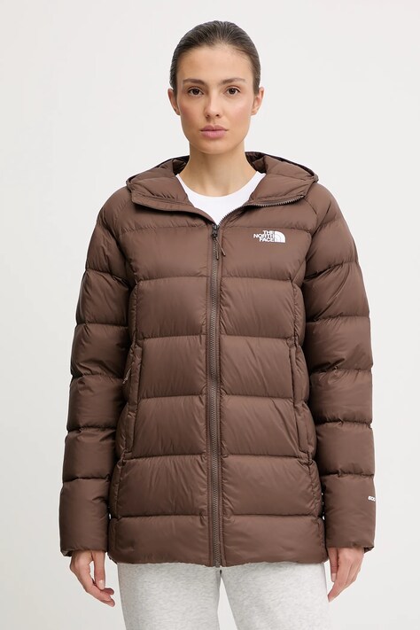 The North Face kurtka puchowa Hyalite kolor brązowy zimowa NF0A8E741OI1