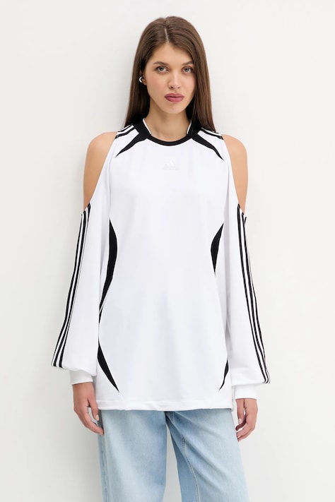 Pulover adidas Originals Fashion Jersey ženski, bela barva, KE9797