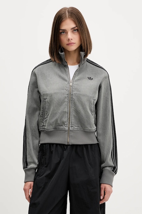 Куртка-бомбер adidas Originals Denim Tt колір сірий демісезонна JY2564