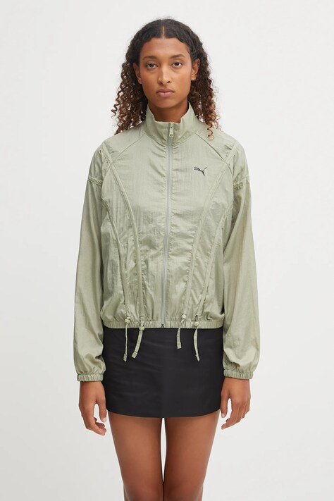 Puma geacă culoarea verde, de tranzitie, oversize, 632148