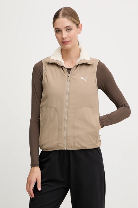Puma kétoldalas gyerekmellény bézs, átmeneti, 688388