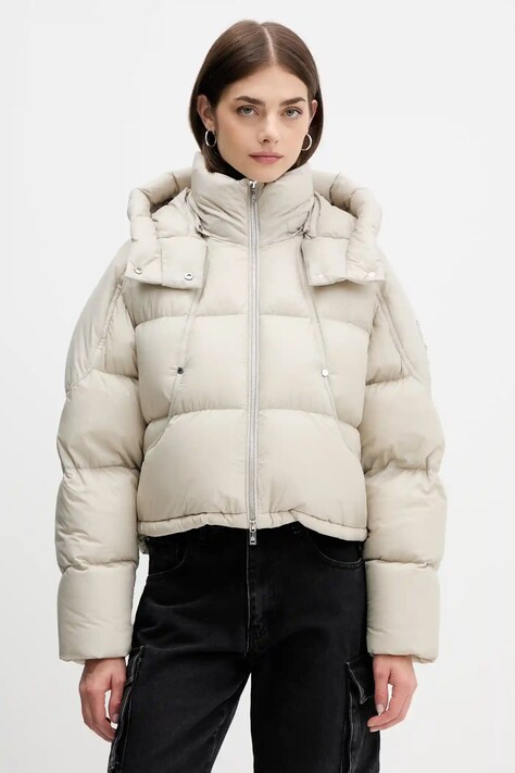 Páperová bunda MOOSE KNUCKLES béžová farba, zimná, M35LJ130